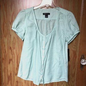 GREAT PLAINS Scoop Neck Cotton Gauze Top Large NWT